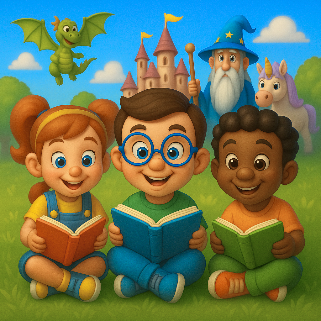 Enfants lisant des livres